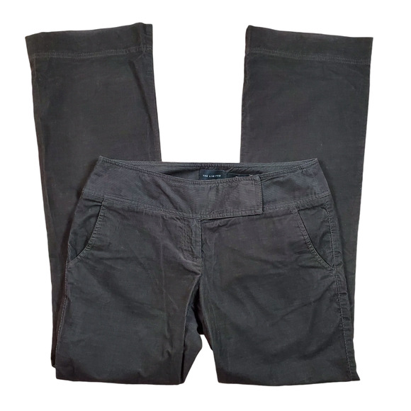 The Limited Corduroy Drew Fit Pants SZ 6 Chocolate Brown Wide Waistband Fall Y2K - Picture 4 of 8